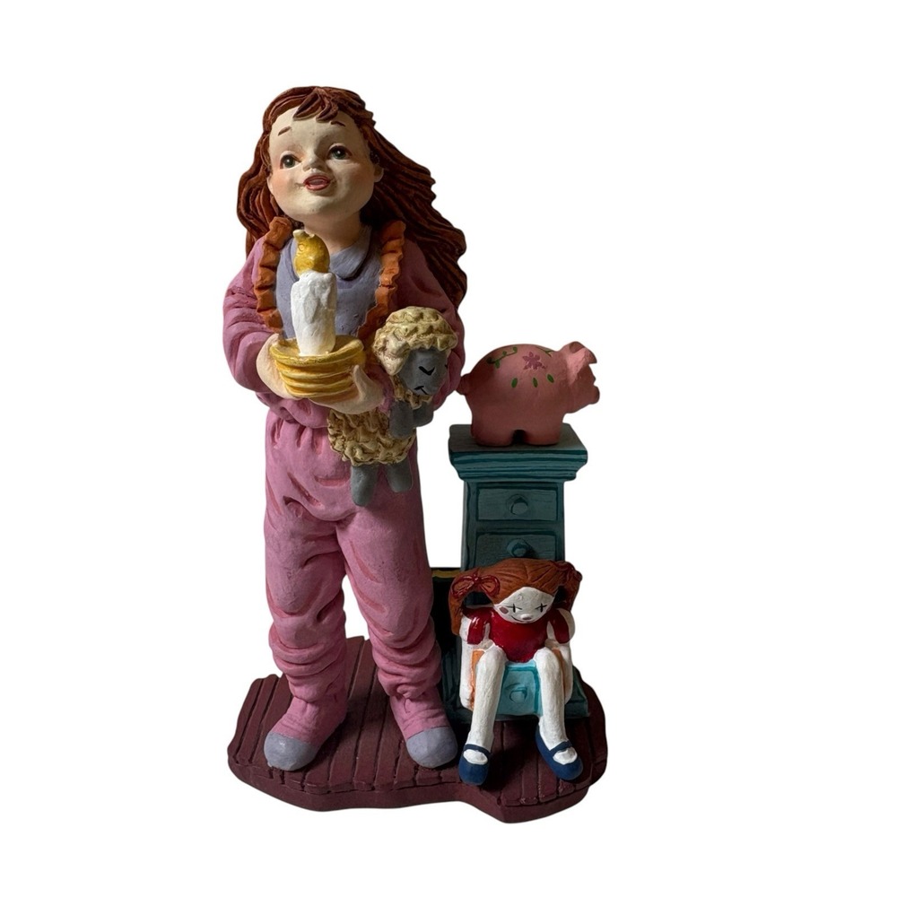 Department 56 Emily with Table Piggy Bank on Top & Doll in the Drawer